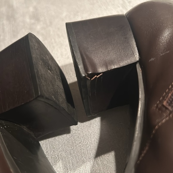 London Fog Women’s/Sieblen Tall Brown Ankle Booties w/ Chunky Heel Size 8 - Picture 12 of 16